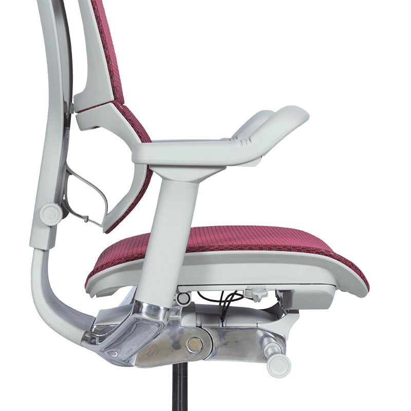 Ергономичен офис стол - IOO Elite 2 сива рамка-червен